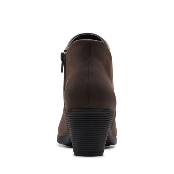 Clarks Womens Un Lindel Zip Ankle Boots Brown | UK-8253149